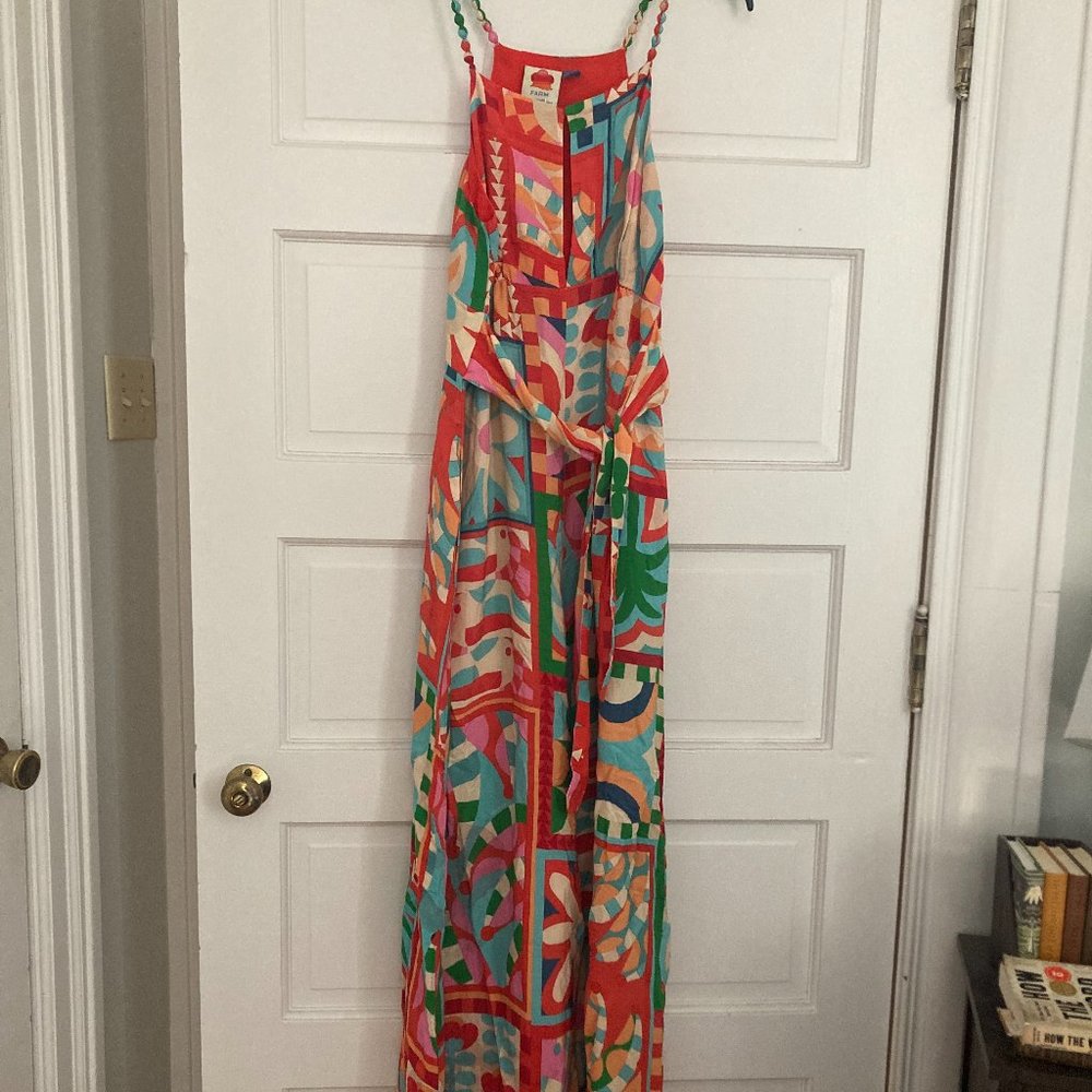 FARM Rio for Anthropologie Multi-Color Jumpsuit Size Medium
